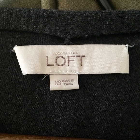 LOFT Charcoal Gray Cardigan - Picture 4 of 5